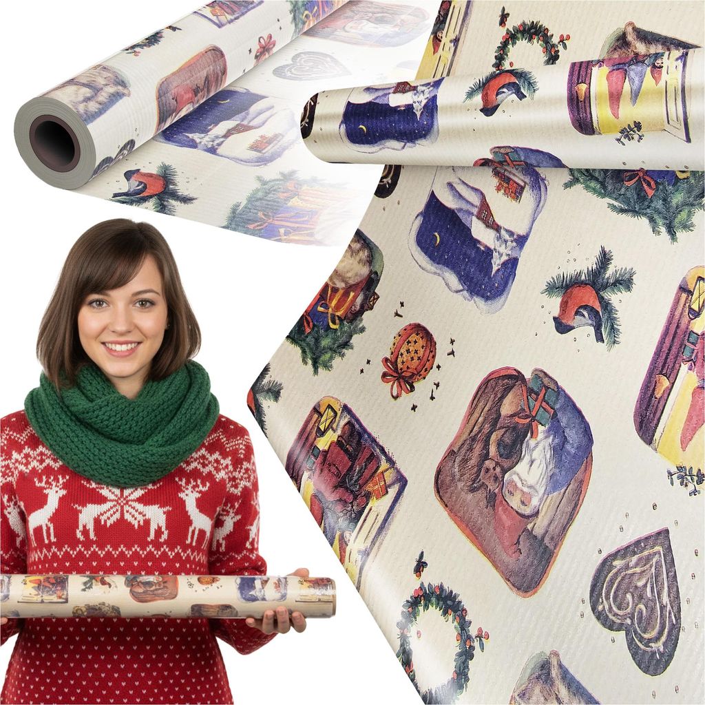 Geschenkpapier PaperHit Packpapier 20 m MEGAROLLE Produktbild 