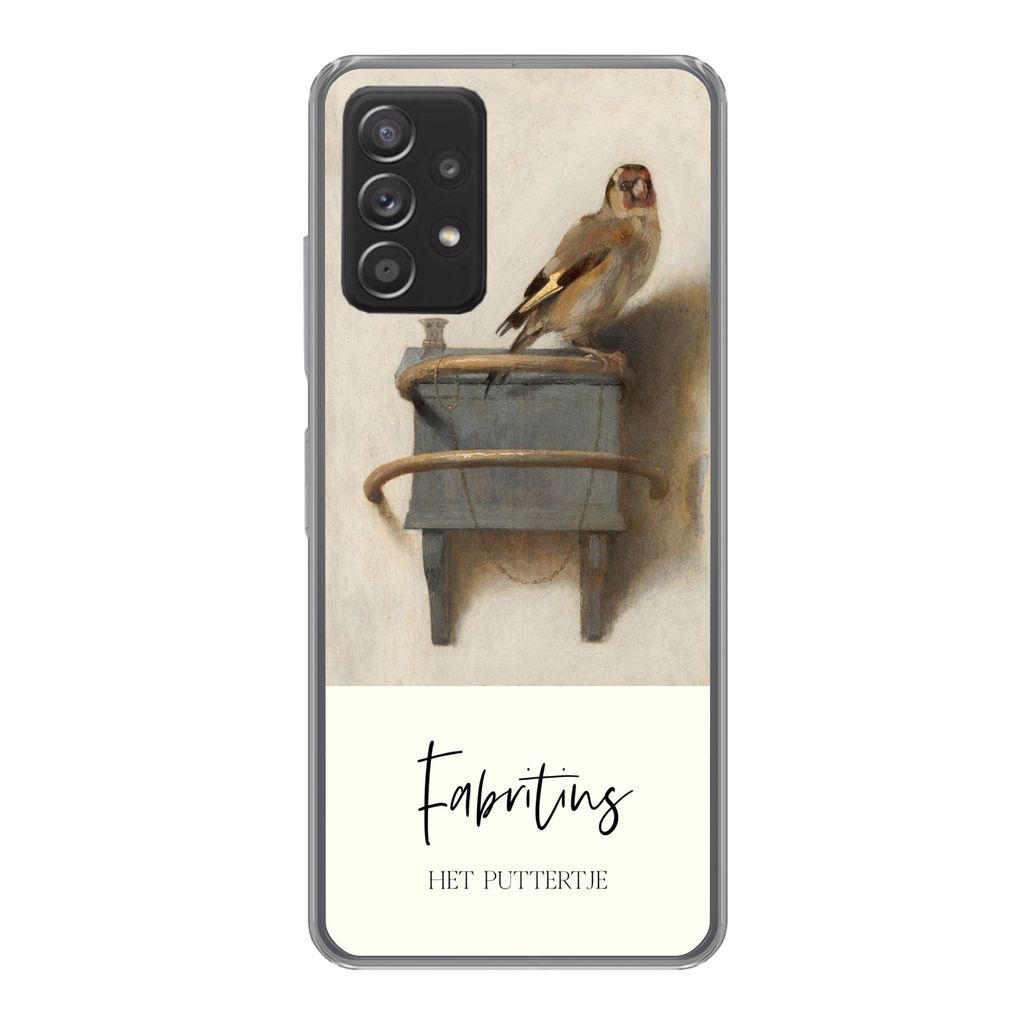 MuchoWow Handyhülle Schutzhülle Hülle für Samsung Galaxy A33 5G Alte Meister - Der Stieglitz - Fabritius Silikon Softcase Handy Hülle - Kart...
