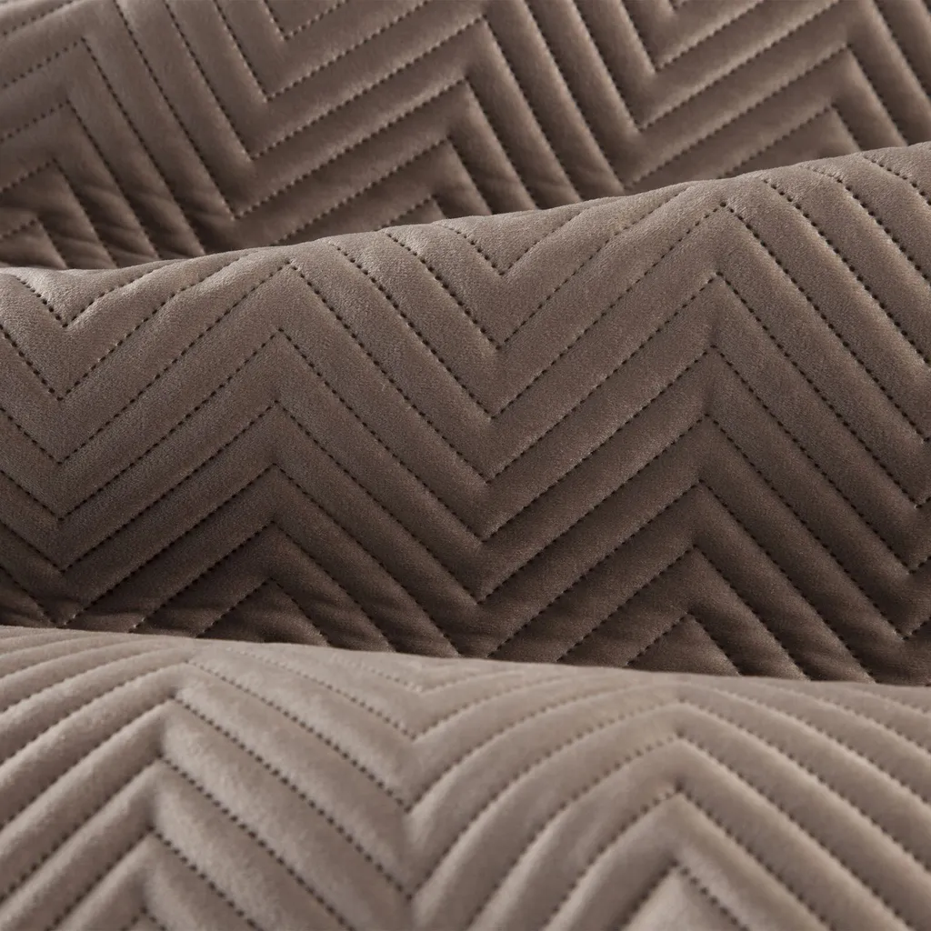 Couvre-lit gaufré Sofia Eurofirany 200x240 cm marron texture premium