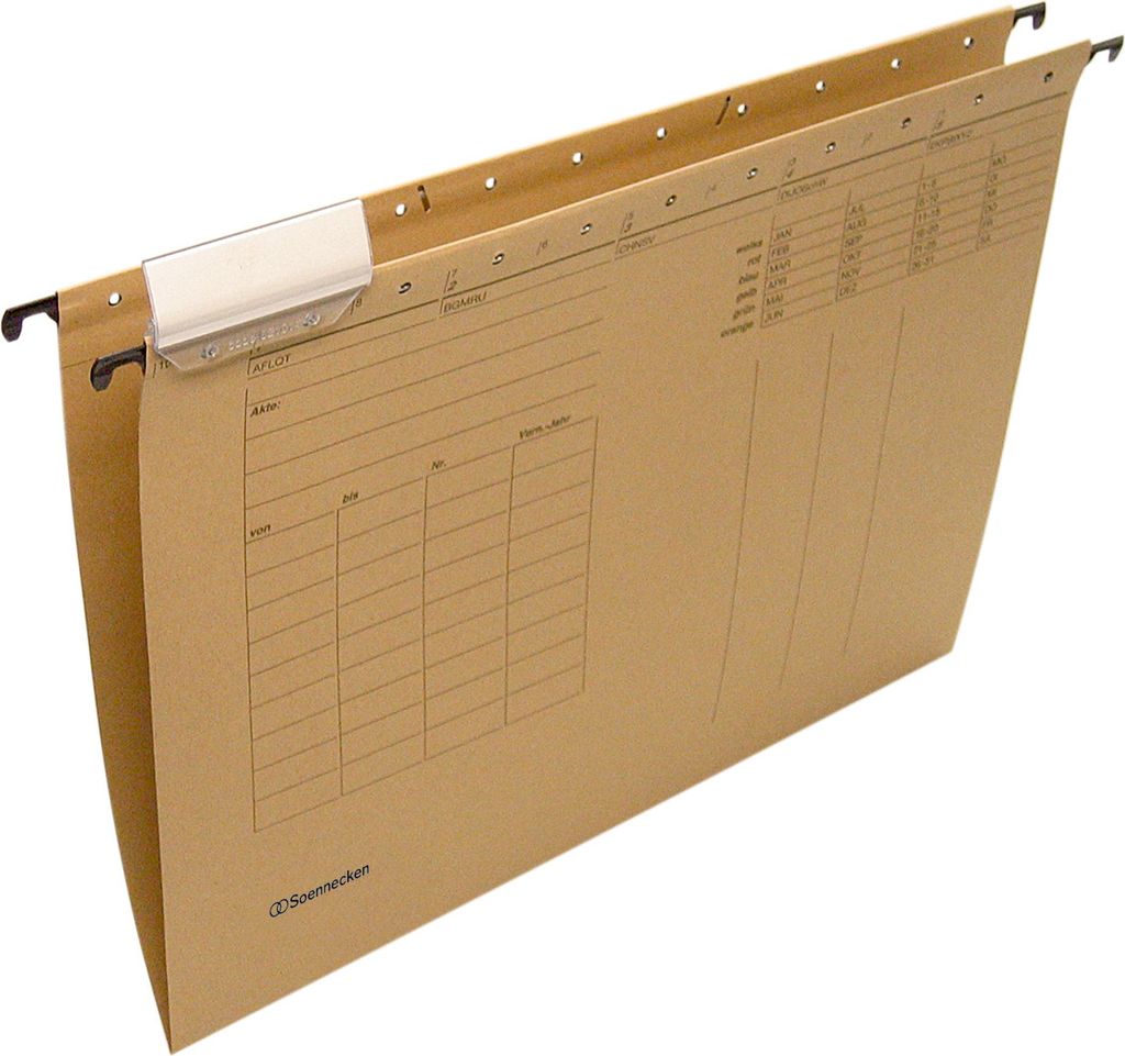 Soennecken Hängemappe 2050 DIN A4 Karton natronbraun 25 St./Pack