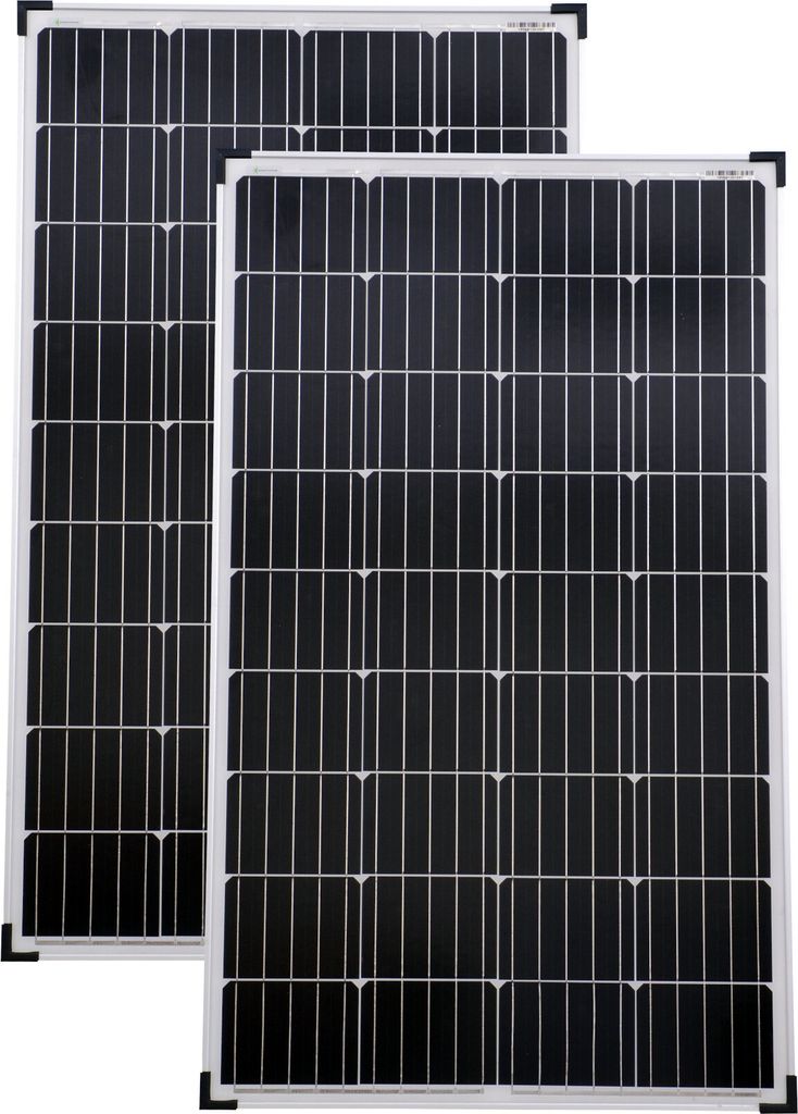 2x130 Watt Mono Solarpanele Solarmodule Solaranlage Garten Camping 18V PV