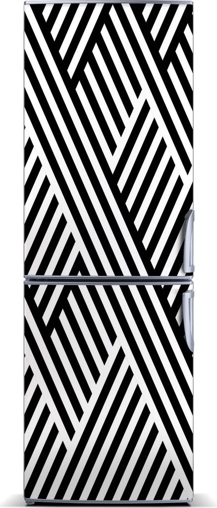 Tulup Kühlschrankdekoration - Magnetmatte - 60 cm x 180 cm - Magnet auf dem Kühlschrank - Geometrischer Hintergrund