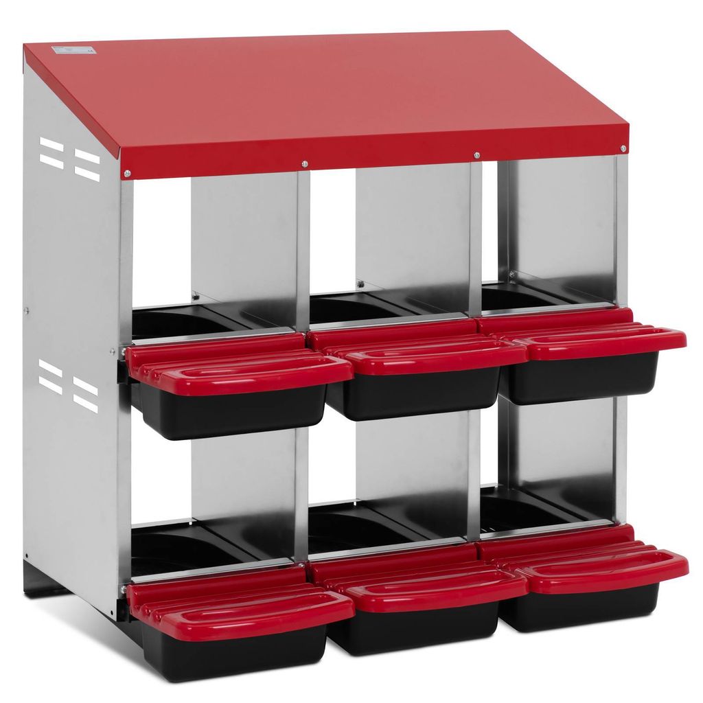 Wandnest für Legehennen, 6 Abteile, STAHL, 81 x 52,5 x 79 Produktbild 