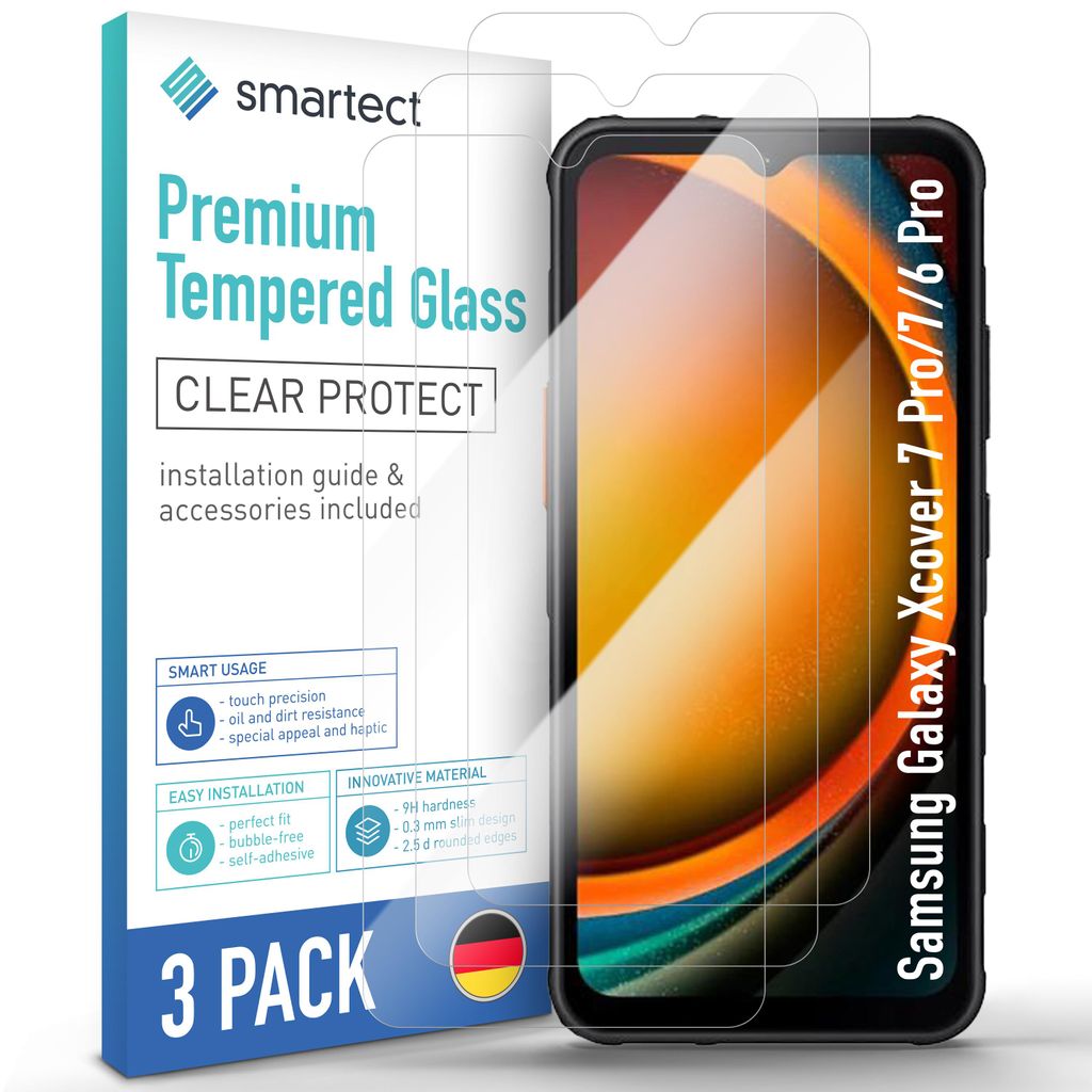 3x Schutzglas Panzerfolie Klar für Samsung Galaxy Xcover 7 Produktbild 