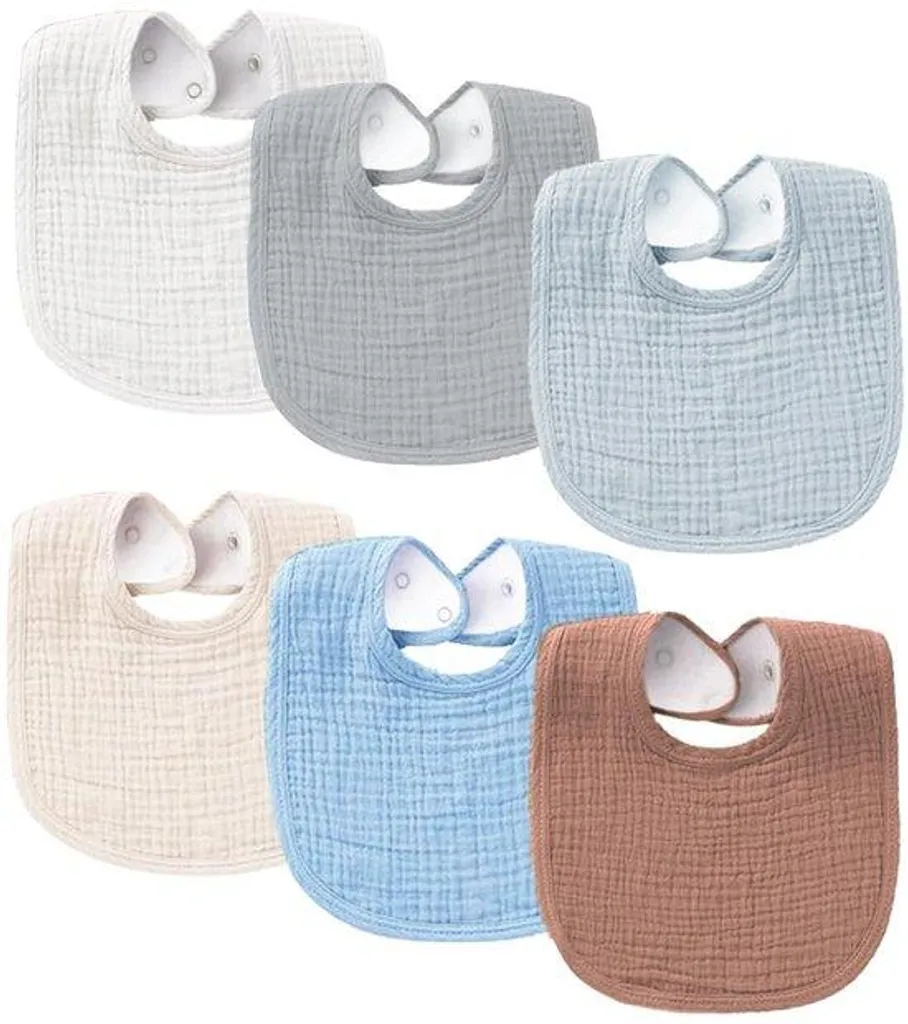 Bavoirs nouveau-nés gris pour allaitement et biberon lot pratique