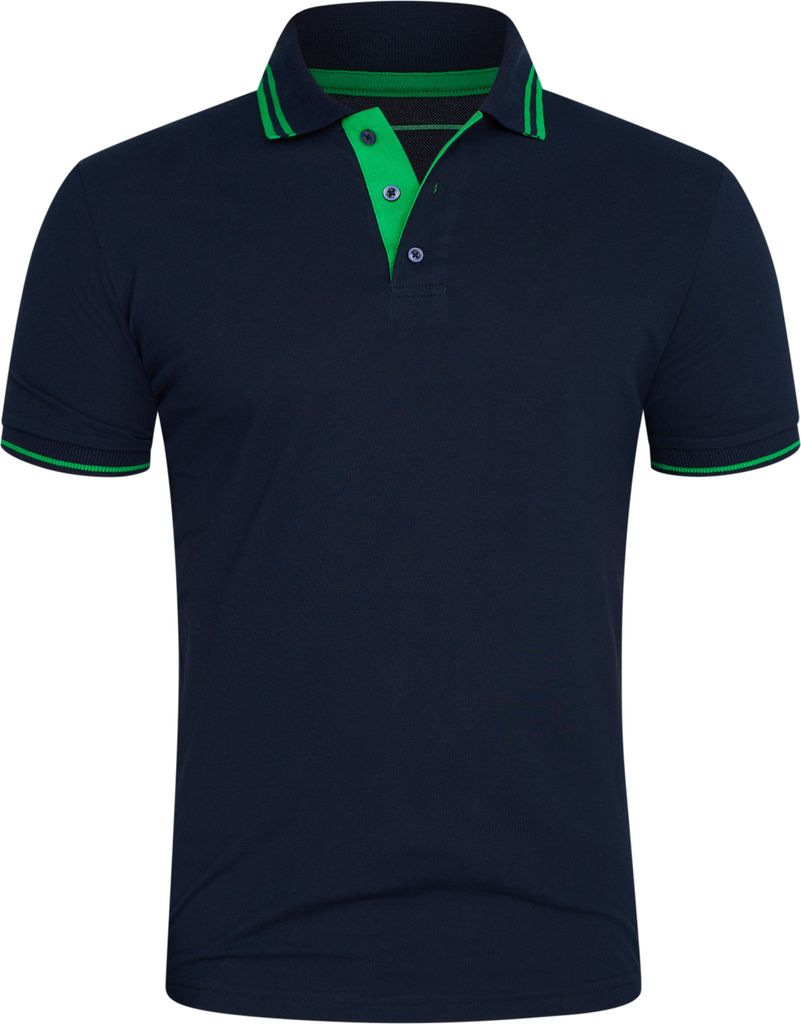 Rello & Reese Herren Poloshirt RRCOLIMA Herren Kurzarm Polo-Hemd T-Shirt in Piqué-Qualität