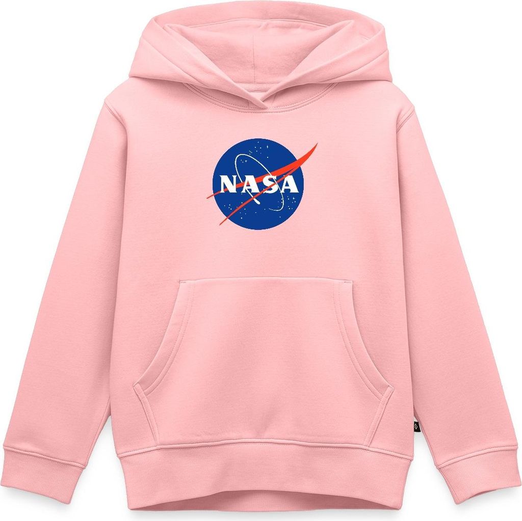 Spreadshirt NASA Classic Logo Kinder Premium Hoodie, 146/152 (10 Jahre), Rosa