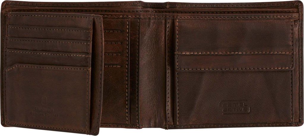 Camel Active Dust Horizontal Wallet RFID Leder Geldbörse Portemonnaie, Farbe:Brown