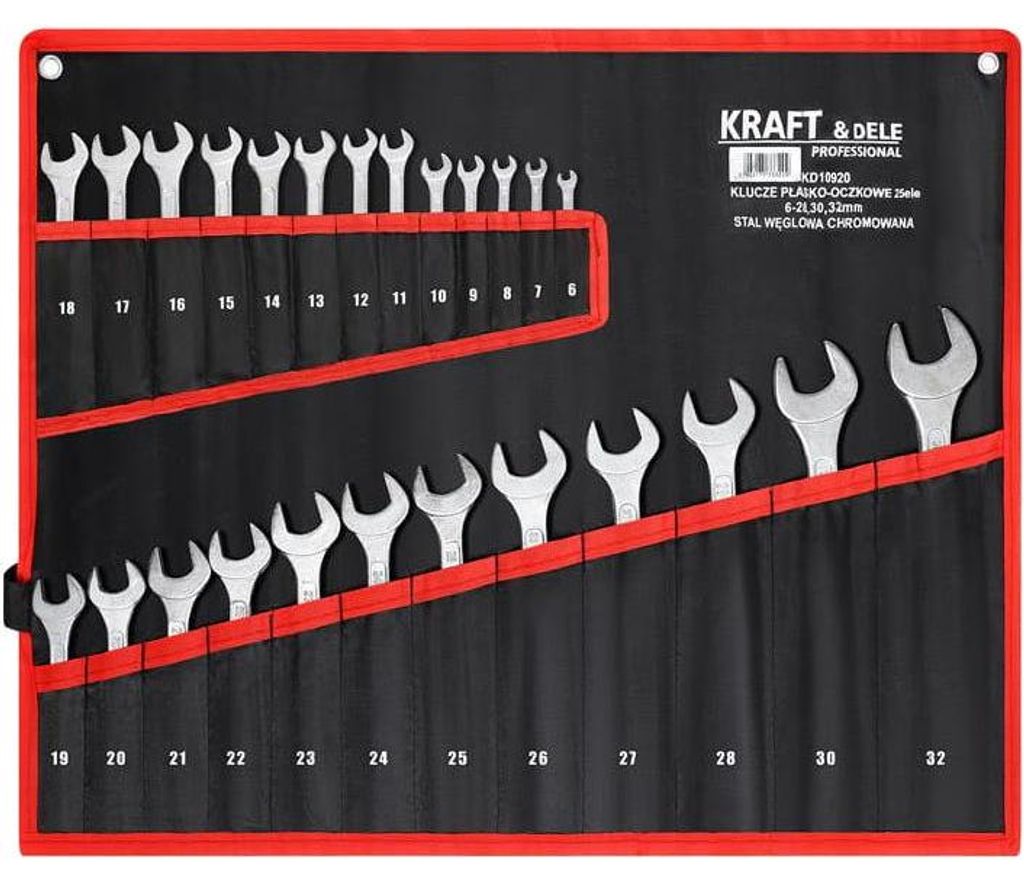 Kraft&Dele KD10920 chiavi a forchetta 25 pezzi Immagine del prodotto 