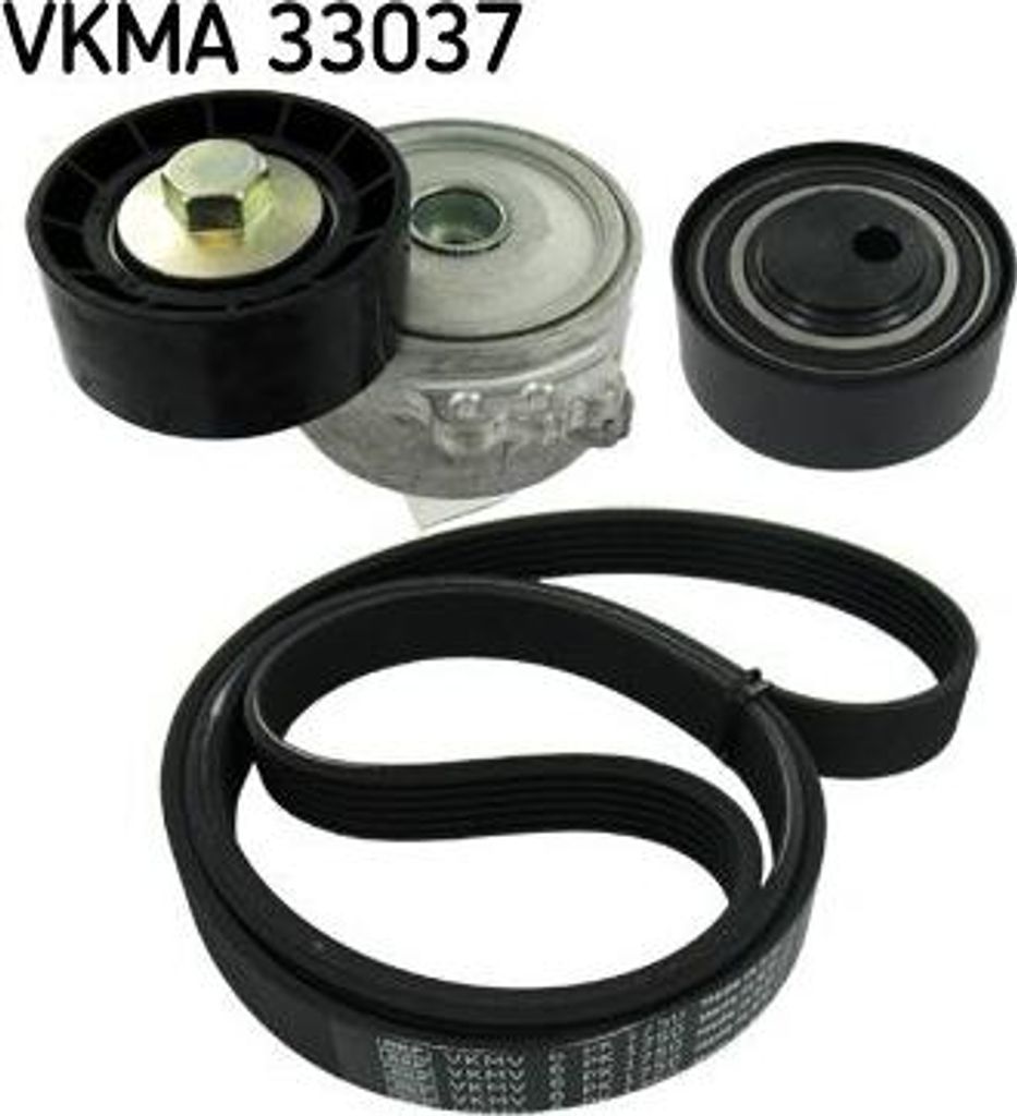 SKF VKMA 33037 Keilrippenriemensatz OE 46769821 kompatibel mit Berlingo, C5, Evasion, Xantia, Xsara, Ulysse, Zeta, 306, 406, 806, Partner