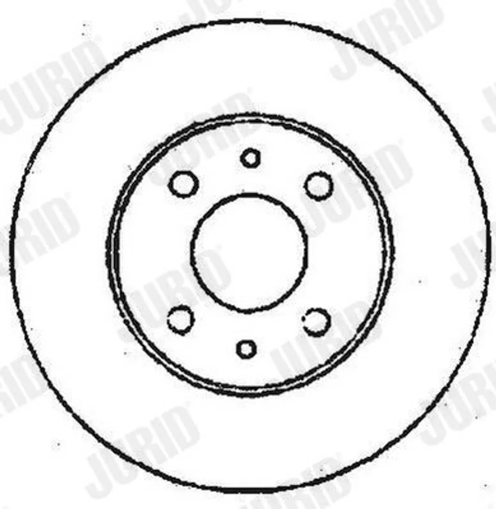 Jeu de 2 disques de frein ventilés JURID pour Fiat Bravo II 43.5mm