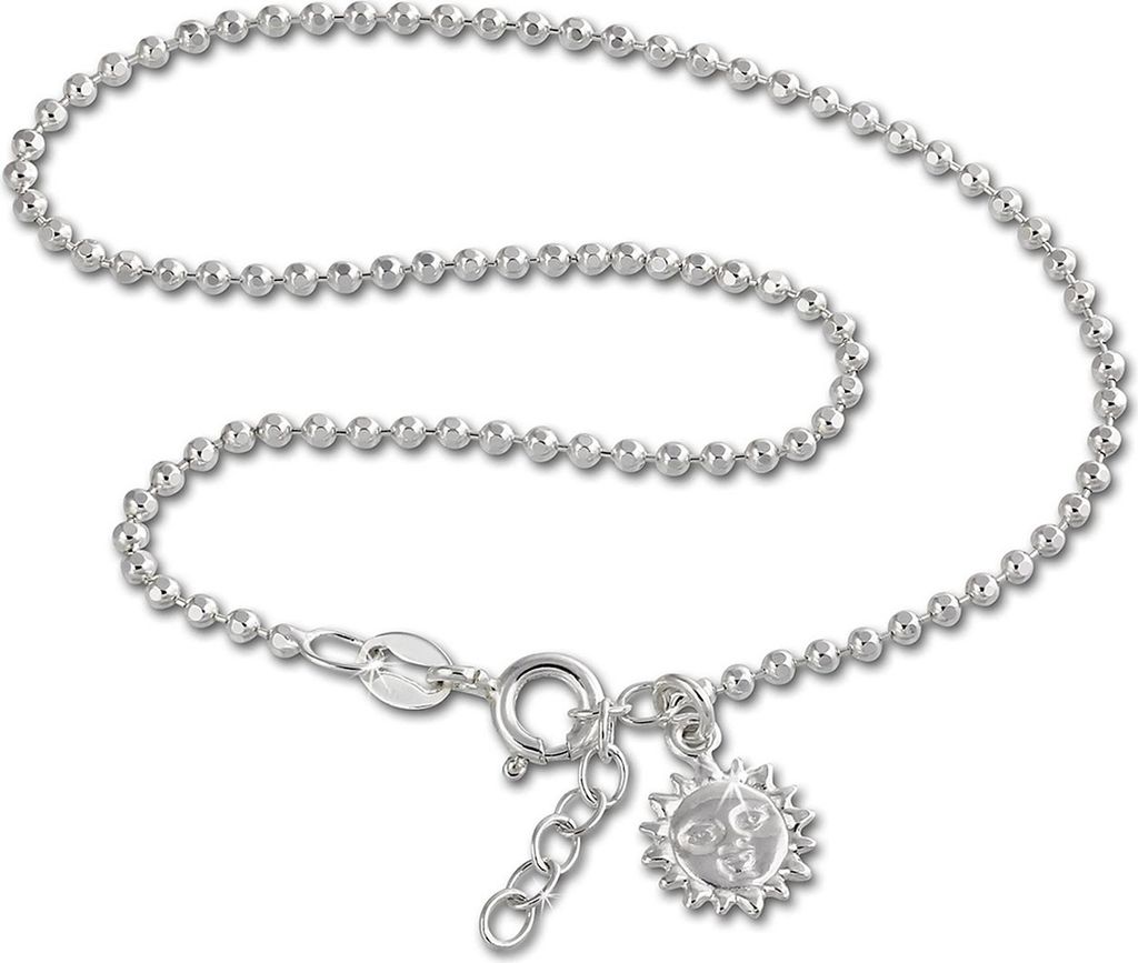 SilberDream Damen-Fußkette 25,5cm 925er Silber allergenfrei silber Sonne SDF2075