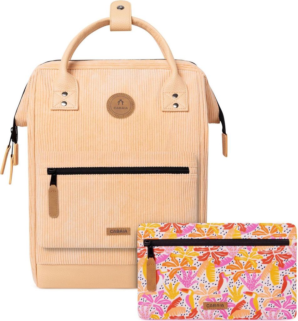 CABAIA Freizeitrucksack Rucksack mit Laptopfach Adventurer Recycled Velvet Backpack 18L Quito apricot