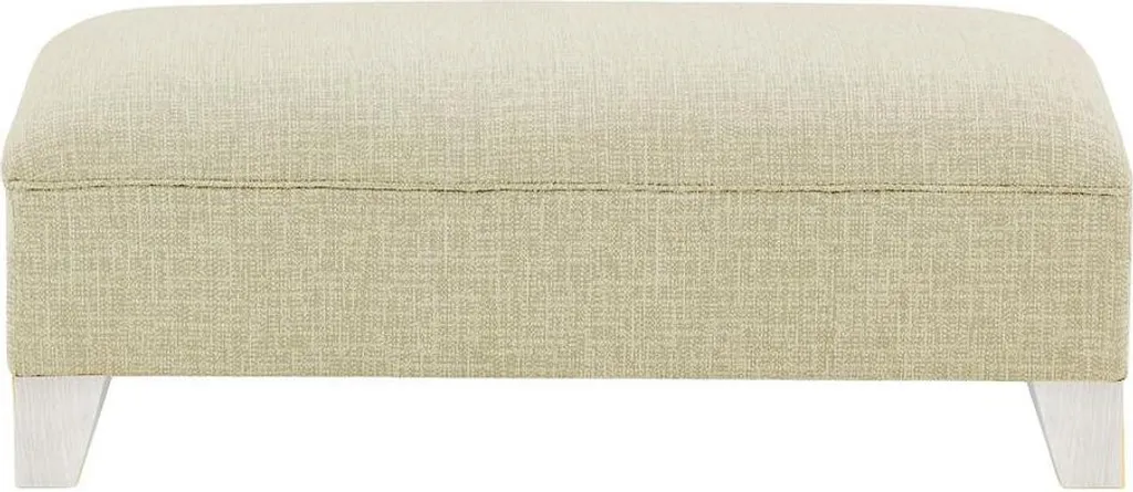 Pouf James-Vitolini 337-0708 blanc : repose-pieds design et confortable