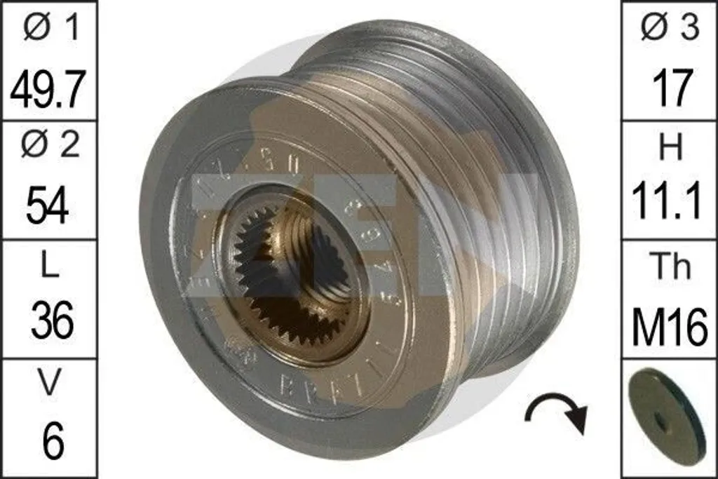 Poulie roue libre alternateur pour W203 S203 C209 W211 S211 W220 diesel