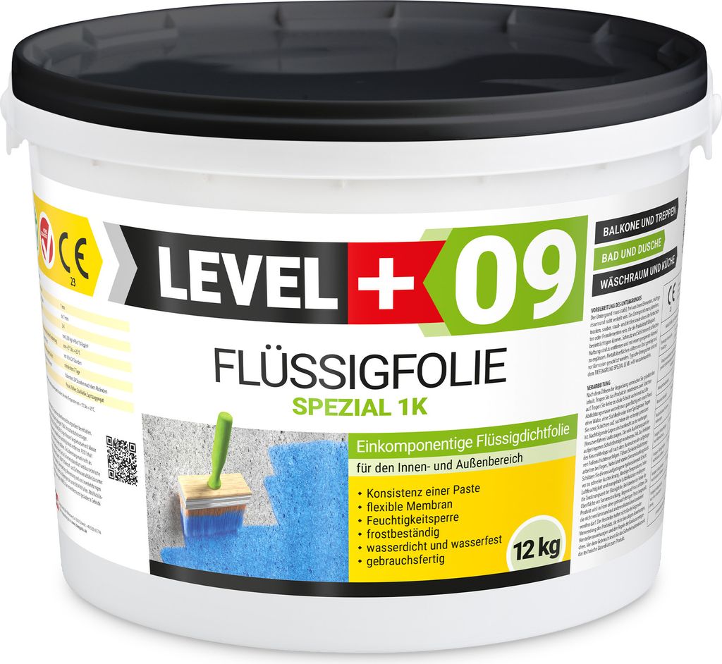 Dichtfolie 12kg Flüssigfolie Bad und Balkon Abdichtung Produktbild 