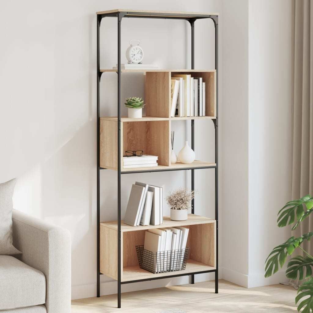 CLORIS Bücherregal 5 Böden Sonoma-Eiche 76x33x188,5 cm Produktbild 