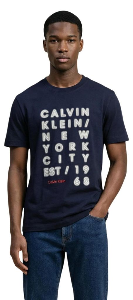 Calvin Klein Jeans Herren T-Shirt Blau 512755 : Größe - XXL Größe: XXL