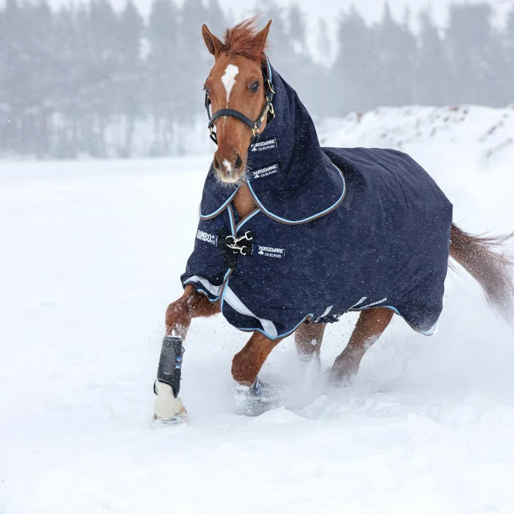 Couverture d'Hiver Cheval Rambo Duo Turnout 100g 300g Marine 155