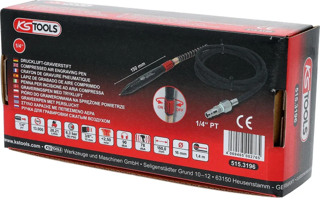 Crayon de gravure pneumatique : solution de marquage anti-vibration Pro