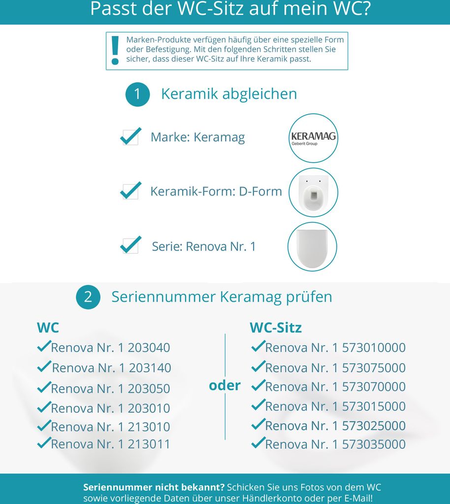 Calmwaters® Antibakterieller WC Sitz für Keramag Renova Nr. Produktbild 4