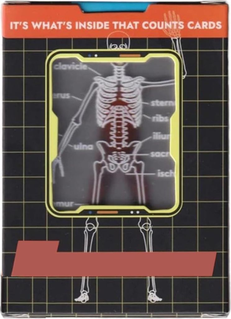 Das Body Deck Skelett-Modell Spielkarten Transparente 3D-Abbildung der menschlichen Anatomie Pokerkarten Lehrreiches Geschenk für Kartensammler un...