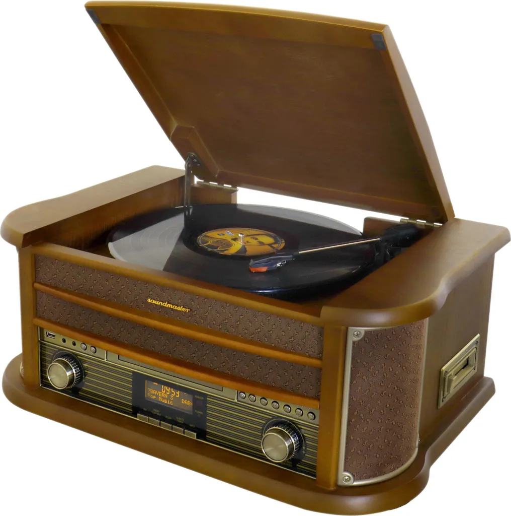 Soundmaster NR565DAB Chaîne Hi-Fi Nostalgie avec Radio Numérique DAB+