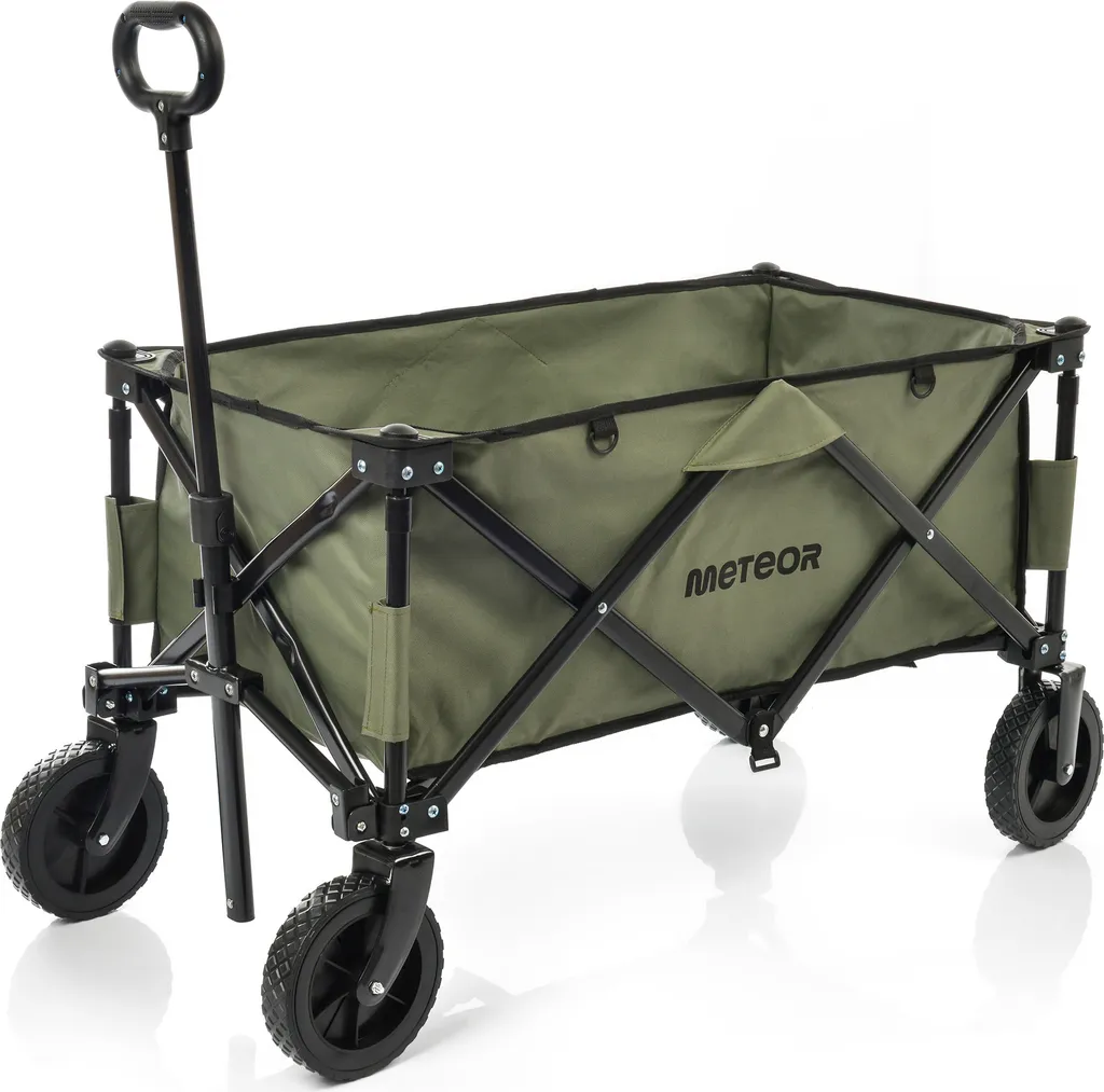 Chariot pliant Meteor X-300 Vert : finissez-en avec les sacs lourds