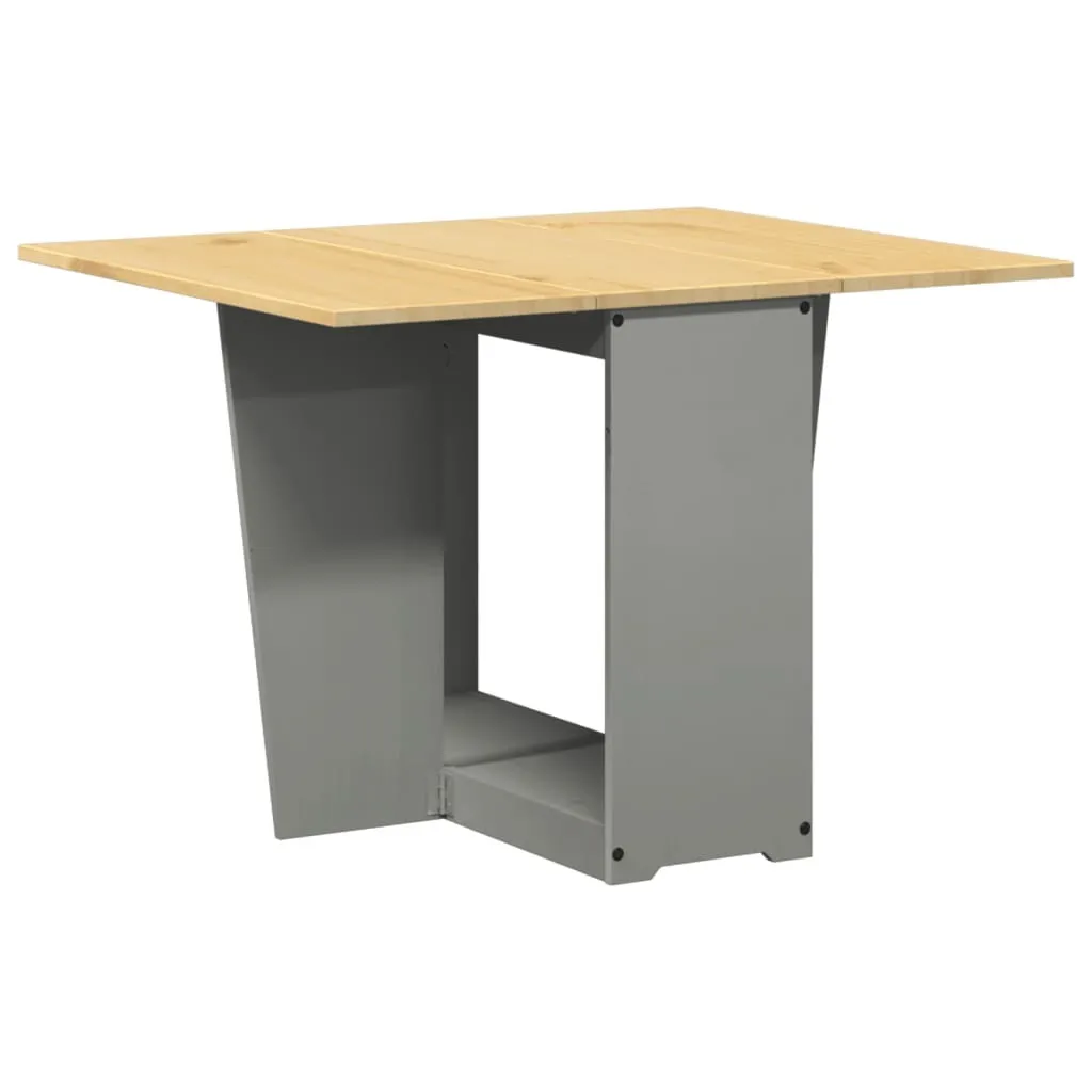 Table de salle à manger pliante en bois de pin gris gamme Corona