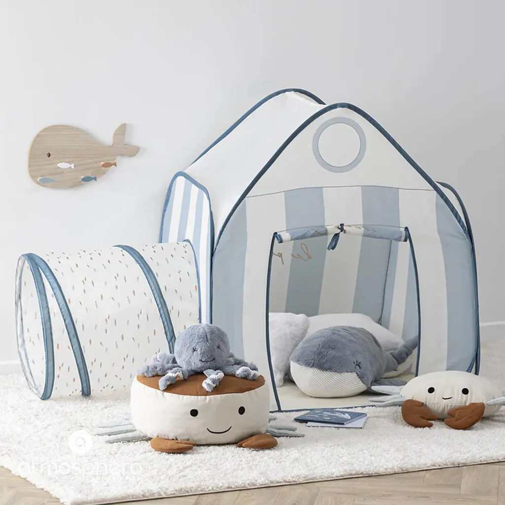 Doudou pieuvre sans plastique 22cm - Peluche sécurisée pour nourrisson