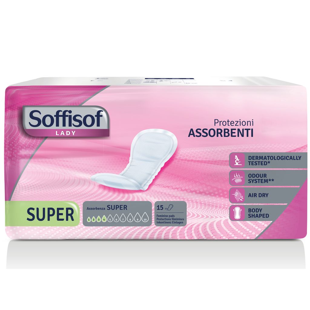 Soffisof Lady Super – 15x popôrodné dámske vložky na únik Obrázok produktu 