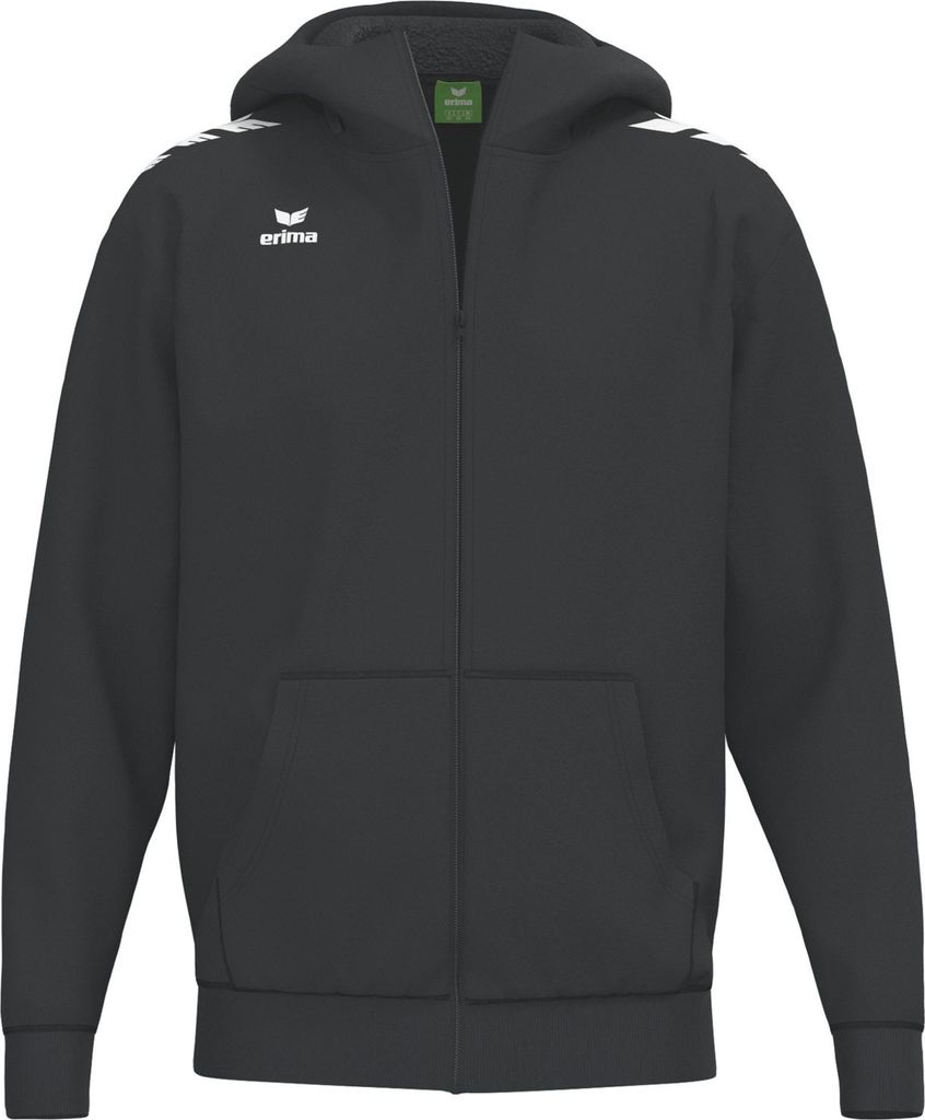 Erima CMPT Wings Kapuzenjacke Kinder schwarz weiß Gr 152