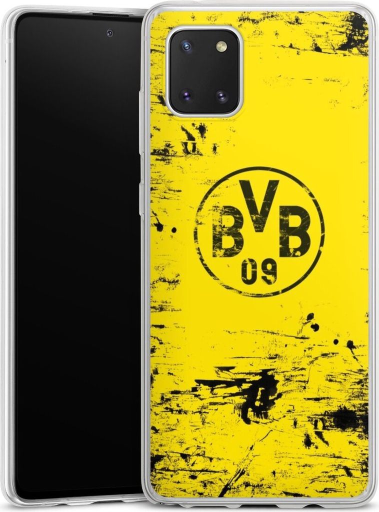 DeinDesign Slim Hülle für Samsung Galaxy Note 10 lite Silikon Case Ultra Dünn Handyhülle BVB Borussia Dortmund Offizielles Lizenzprodukt