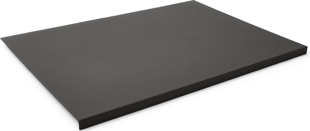 Gewinkelte Schreibtischunterlage Echtes Leder Anthrazit Grau cm 50x35 - Rutschfester Boden - Hergestellt in Italien