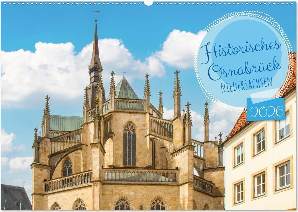 Historisches Osnabrück - Niedersachsen (Wandkalender 2026 DIN A2 quer), CALVENDO Monatskalender