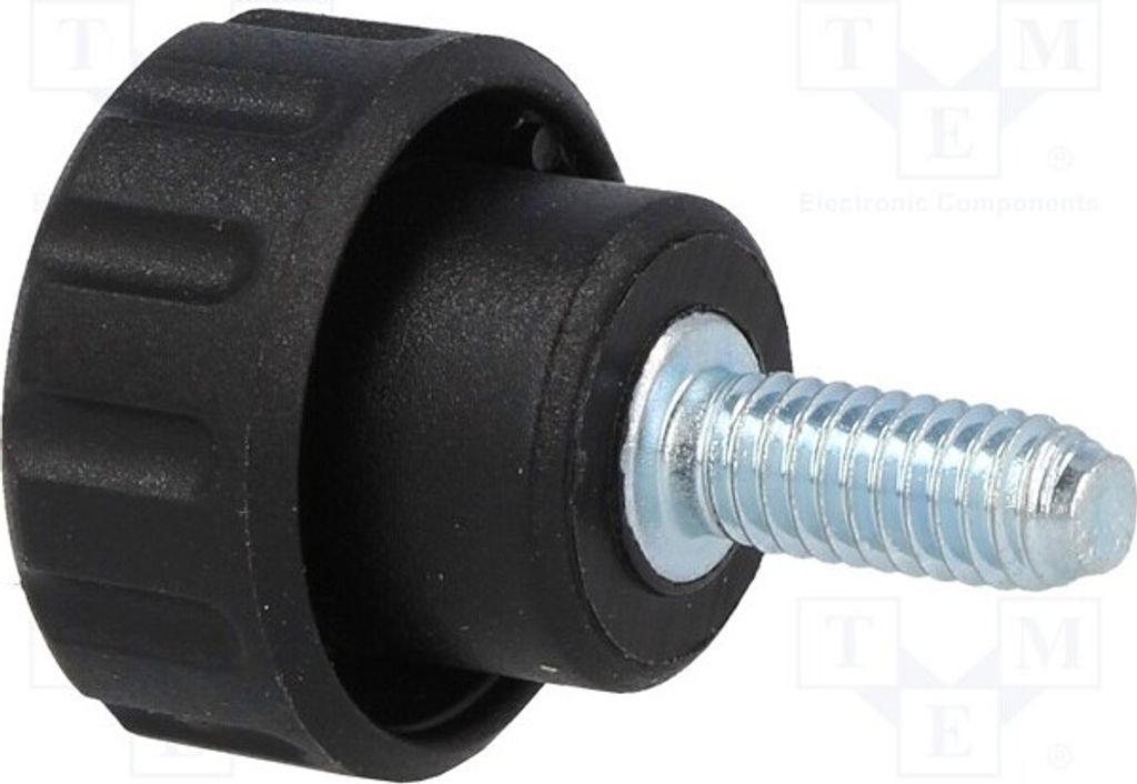 1x Rändelschraube 10mm Ø: 16mm 6351 Drehknöpfe Außengew: M4 H: 13mm