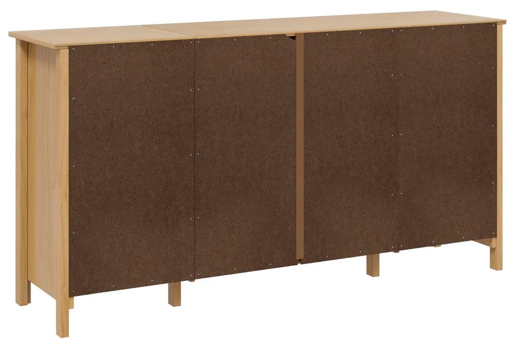 Buffet HILL Pin Massif 154cm : Robustesse et Finition Brun Miel Bio - 7