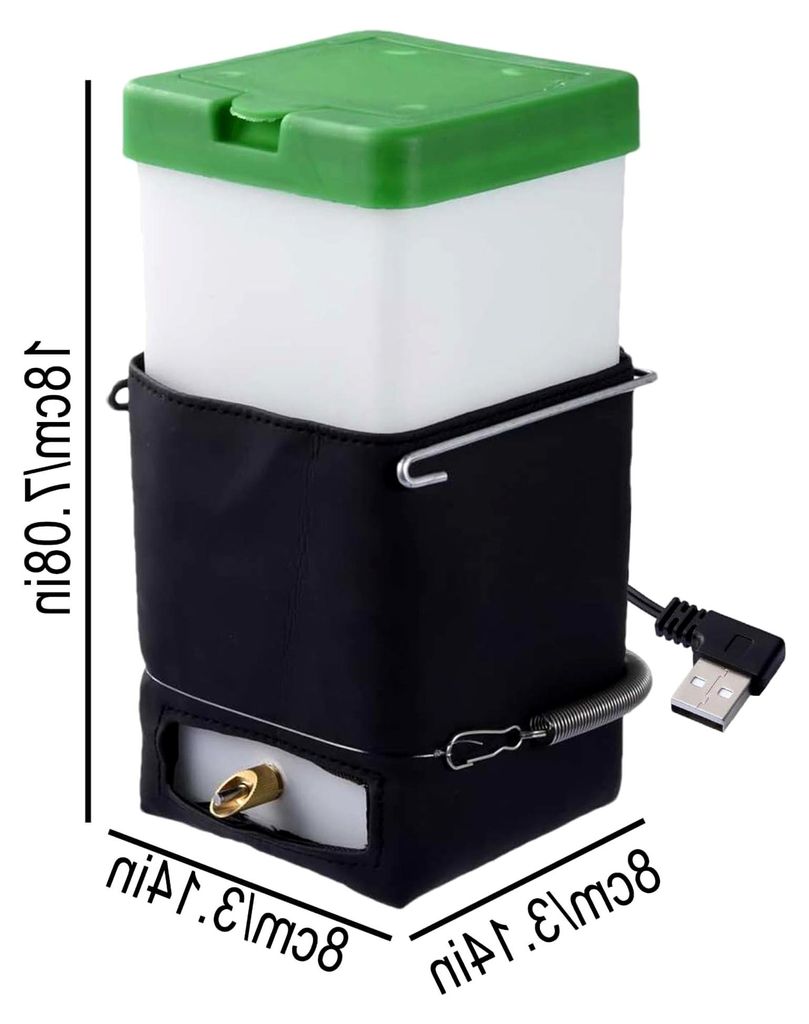 1000ml beheizte Wasserflasche für kleine Tiere 18x8x8cm mit thermostatischer Kontrolle 20°C