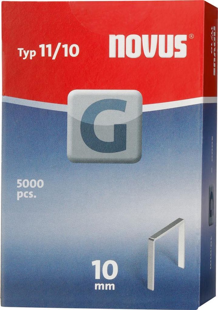 Flachdrahtklammer G Typ 11/10 Vz a 5000 St Novus Produktbild 