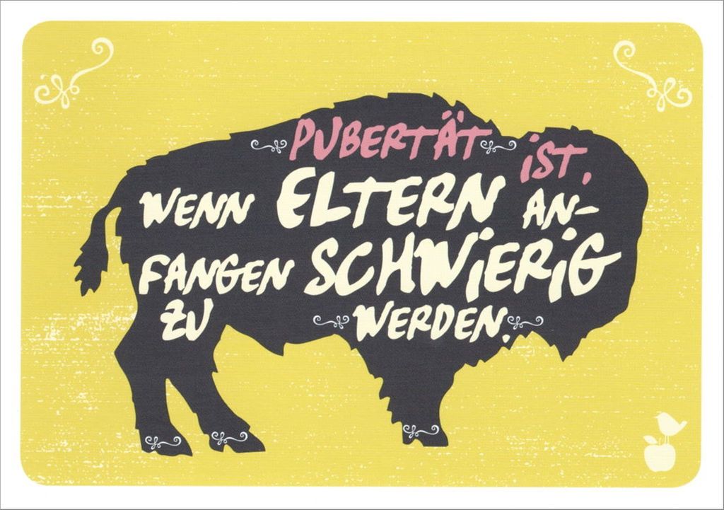 Postkarte MainSpatzen "Pubertät ist, wenn Eltern anfangen ..."