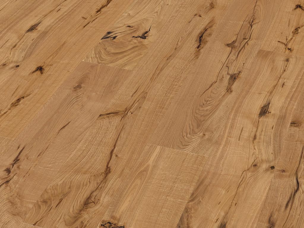 BASICfloor | 3,432 m² | Braun XL Diele Parkettboden Eiche, 3 Schicht Fertigparkett mit Klicksystem, 15 mm Starke Nutzschicht, Natur Geolt, Fur Woh...