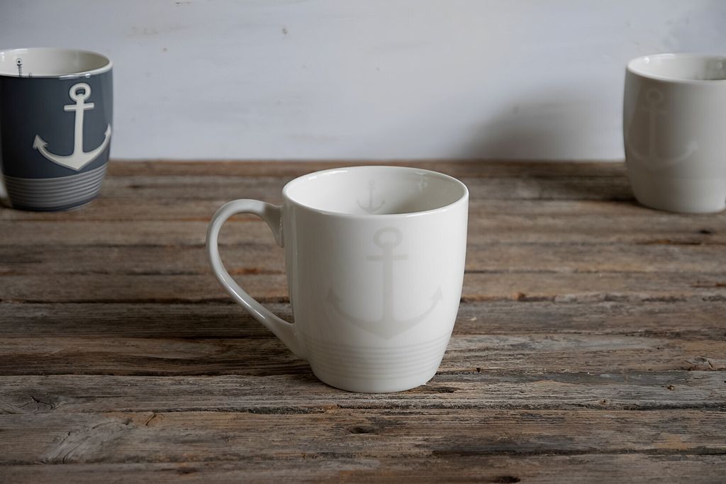Kaffeetasse Teetasse Becher Tasse Jumbobecher Keramik 400ml Föhr Maritim