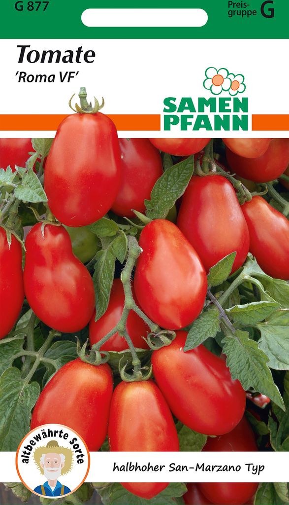 Eiertomate Roma San-Marzano Typ | San Marzano Tomatensamen von Samen Pfann