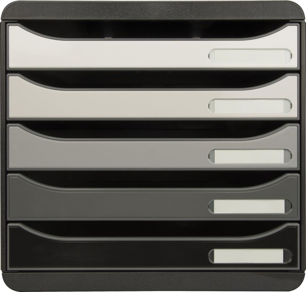 Exacompta Schubladenbox Big Box Plus 5 offene Schubladen Grau 3097294D