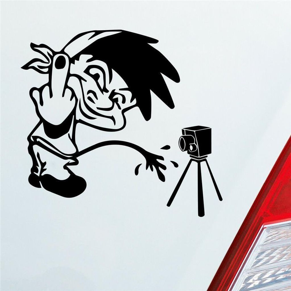 Auto Aufkleber Männeken Piss Tuning Radar 10x10 cm Schwarz Matt Sticker Heckscheibenaufkleber