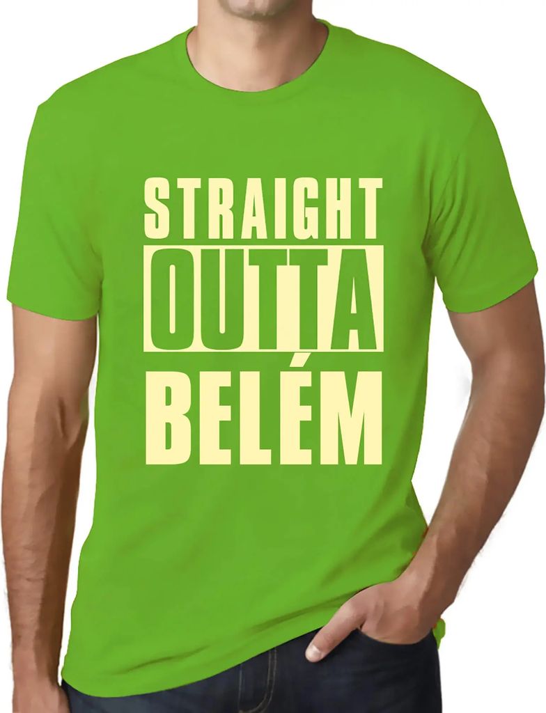 Herren Grafik T-Shirt Direkt aus Belém – Straight Outta Belém – Öko-Verantwortlich Vintage Jahrgang Kurzarm Lustige Druck Geburtstag Geschen...