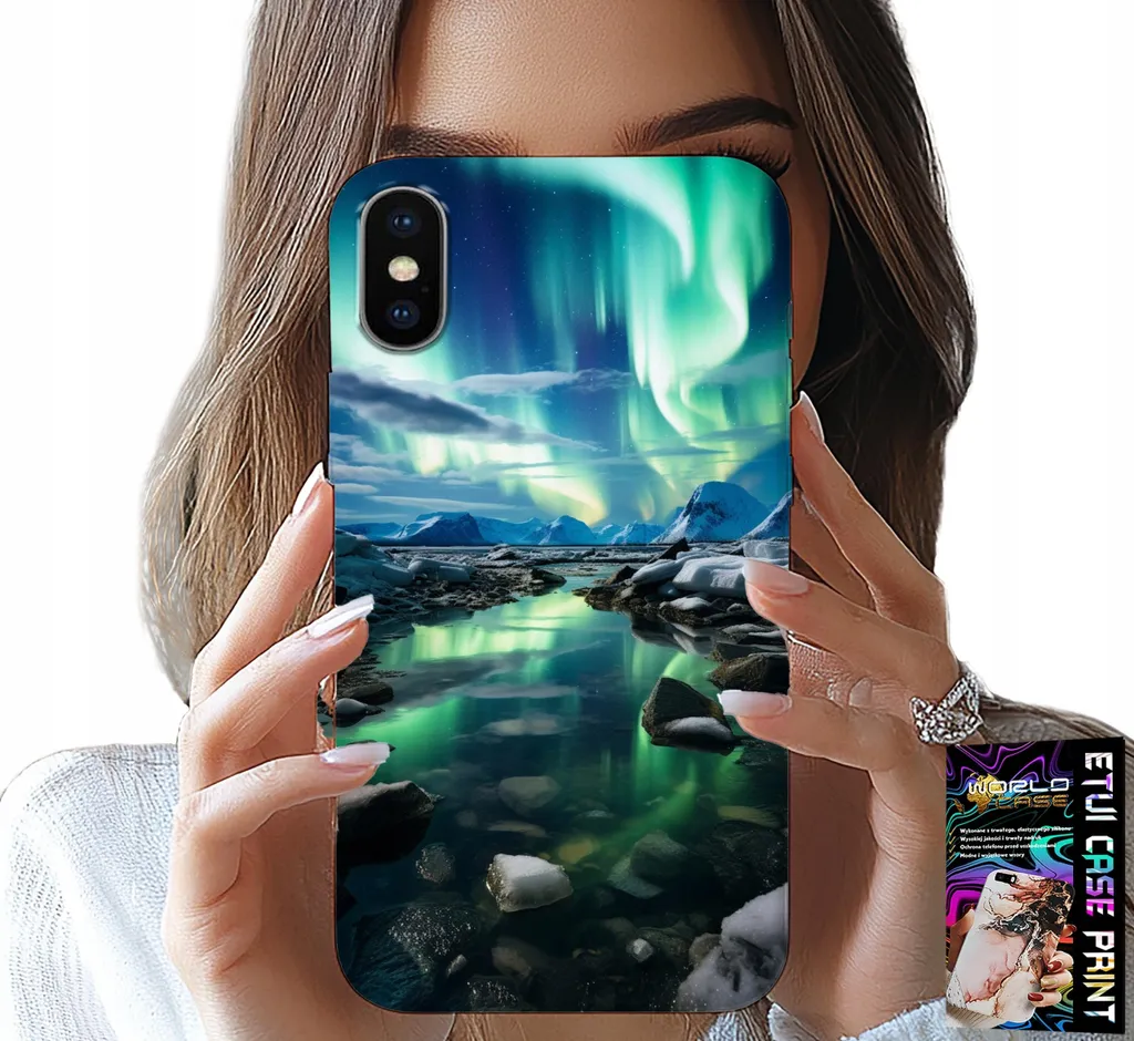 OFFERTA Kit iPhone Xs Max: Cover Alaska Aurora Boreale + Vetro
