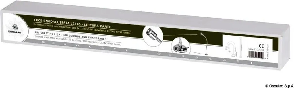 Faretto LED Flessibile 12V-24V Acciaio Inox Bedside Light Camper - 3