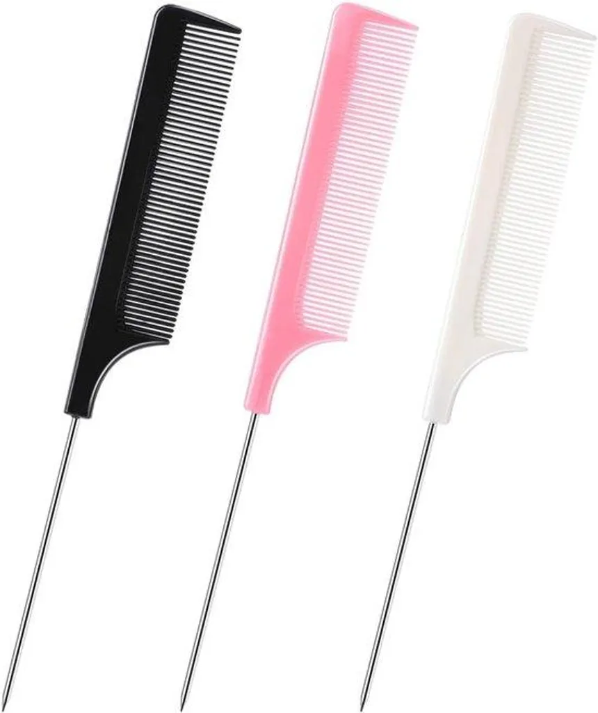 Peigne antistatique avec manche inox pour éliminer les frisottis rebelles