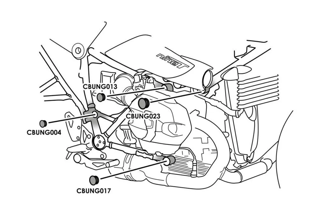 Panneaux d'habillage Puig 9664N en ABS Noir Résistant pour BMW R NineT